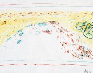 1963: Cortina | Buntstifte auf Papier (5,3 x 9 cm)