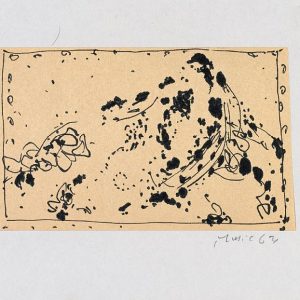 1963: Cortina | Tusche auf Papier (13,4 x 20,9 cm)