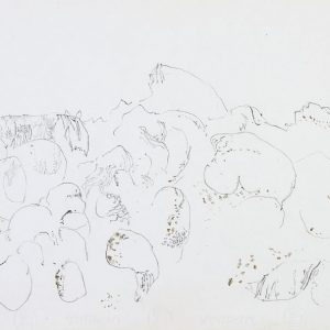 1974: Cortina | Buntstifte auf Papier (23,9 x 32,8 cm)