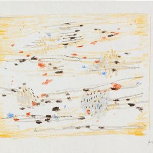 1956: Dalmatinische Landschaft| Pastell-Buntstifte auf Papier (13,4 x 21,2 cm)