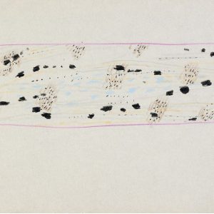 1958: Dalmatinische Landschaft| Pastell-Buntstifte auf Papier (15,9 x 23,1 cm)