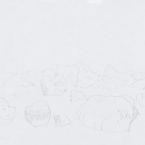 1979: Felslandschaft | Bleistift auf Papier (20,9 x 29,6 cm)