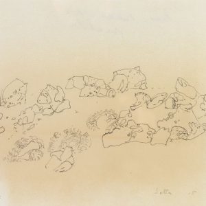 1979: Felslandschaft | Bleistift auf Papier (21,2 x 29 cm)