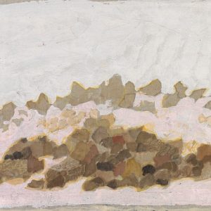 1980: Felslandschaft | Tempera auf Papier auf Leinwand kaschiert (25,5 x 37 cm)