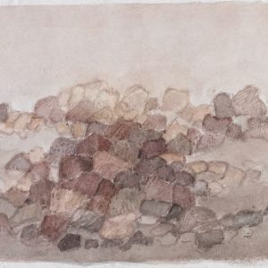 1980: Felslandschaft | Aquarell und Tempera auf Papier (19,6 x 29,4 cm)
