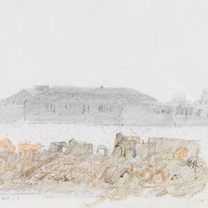 1980: Canale della Giudecca | Bleistift und Buntstifte auf Papier (22,1 x 27,8 cm)