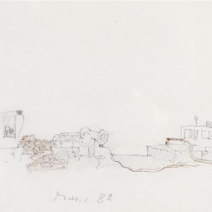 1982: Canale della Giudecca | Bleistift und Buntstifte auf Papier (20,8 x 29,6 cm)